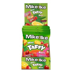 Mike & Ike Mini Taffy Bars 3.9oz Peg Bag 12ct